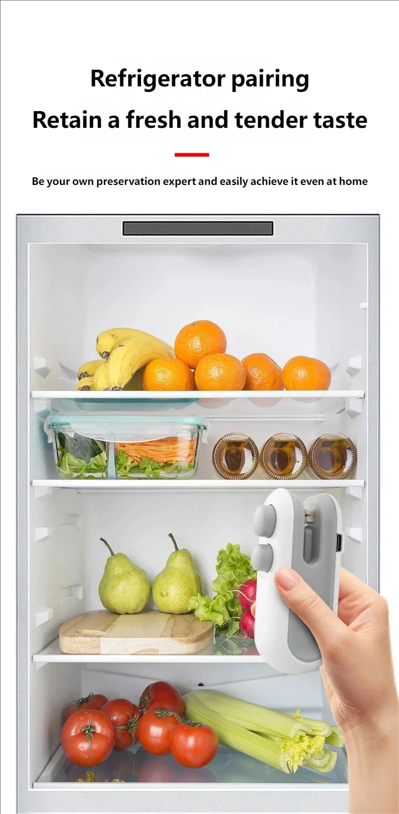 Portable USB Rechargeable Food Sealer for Bags