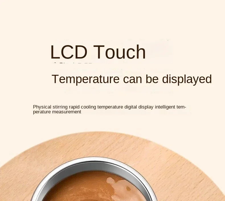Self-Stirring Travel Mug with Temperature Display