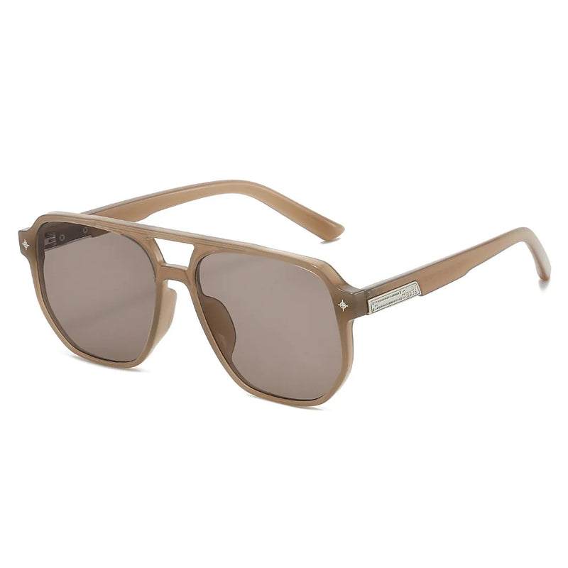 Y2K Double-Bridge Square Sunglasses
