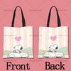 Snoopy Cartoon Canvas Tote Bag – Large Capacity, Foldable & Reusable