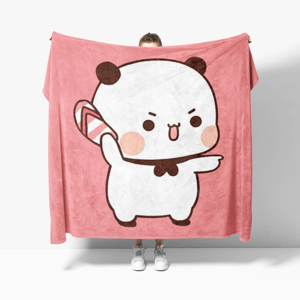 Cozy Cartoon Flannel Throw Blanket for Kids and Sofa