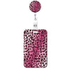 Leopard Print Retractable Badge Holder with Clip