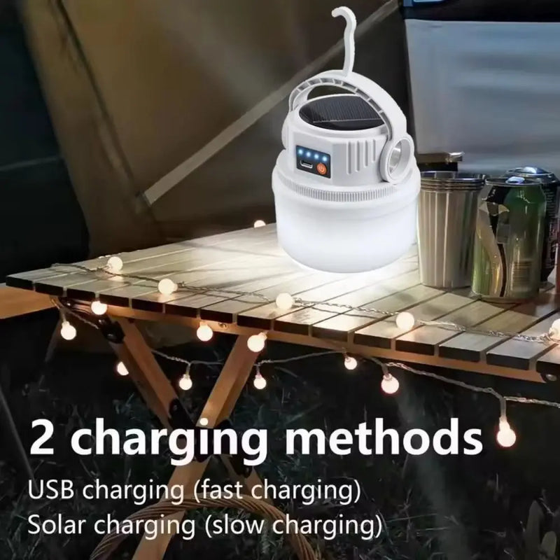 Portable Solar & USB Rechargeable Camping Lantern