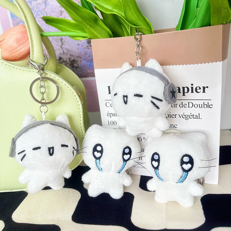 Cute Kitten Couple Keychain with O-Buckle