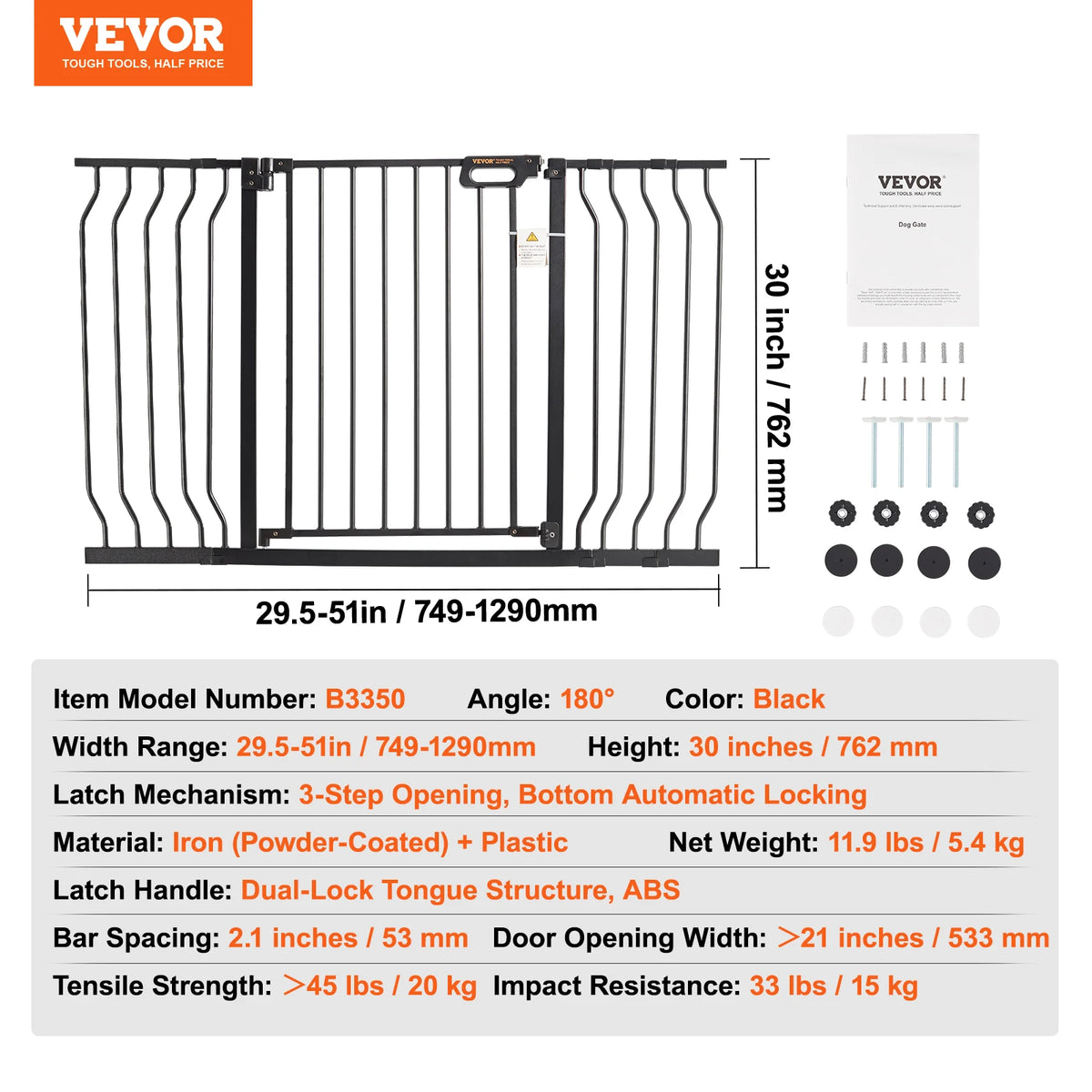 Walk-Through Safety Gate for Babies and Pets
