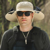 Solar-Powered Cooling Fisherman Hat with Dual Fans
