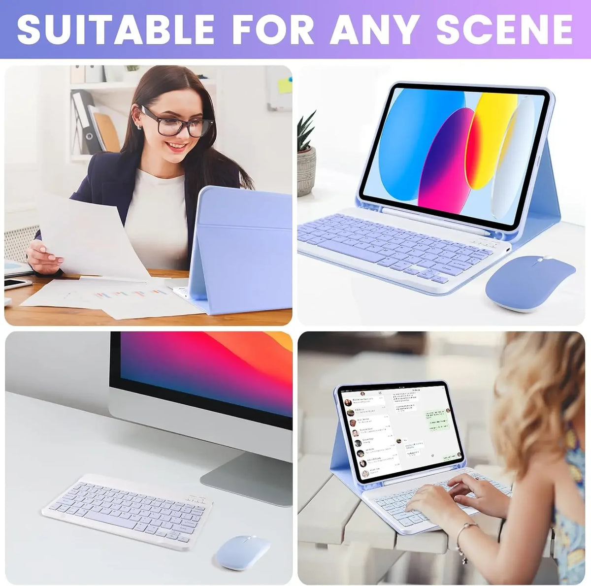 iPad Keyboard Case with Removable Cover