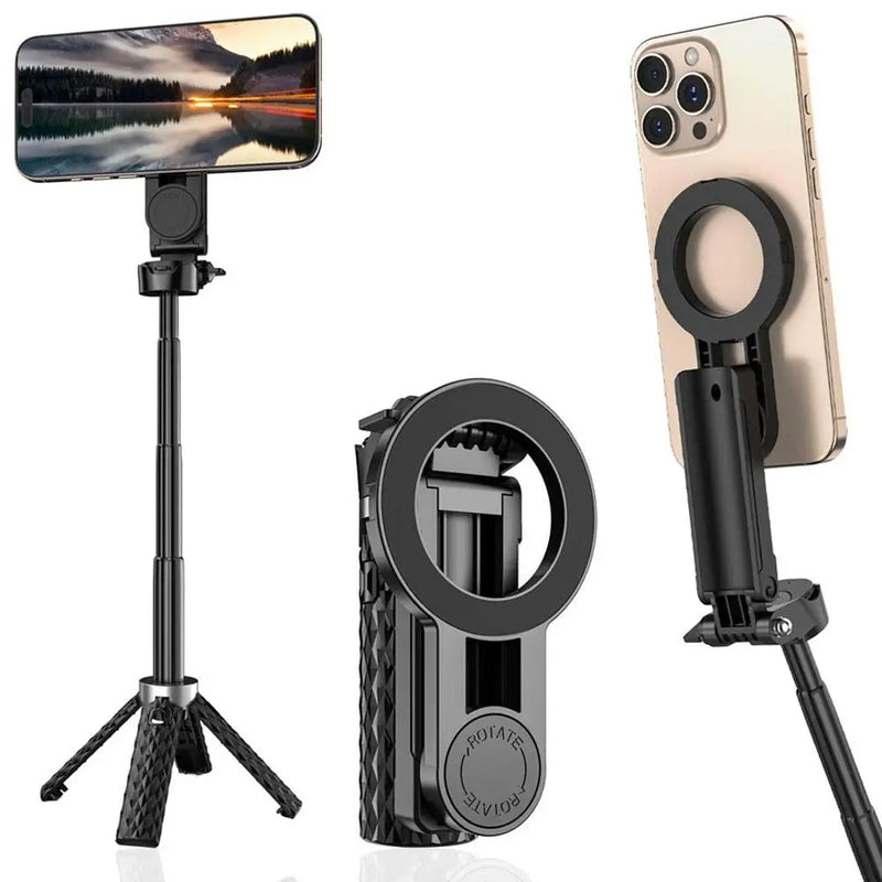 4-in-1 Magnetic Selfie Stick with Bluetooth Remote and Mini Tripod