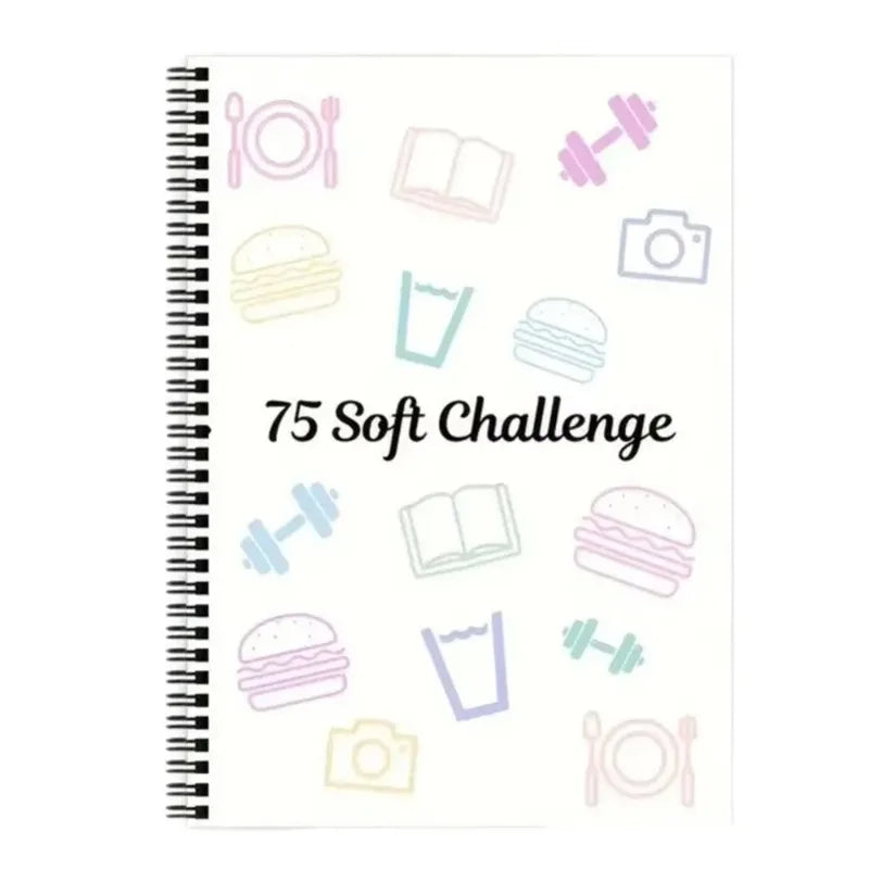 75 Day Hard Challenge Planner Notebook – A5 Hardcover Goal Tracker