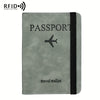Vintage PU Travel Passport Holder with RFID Protection