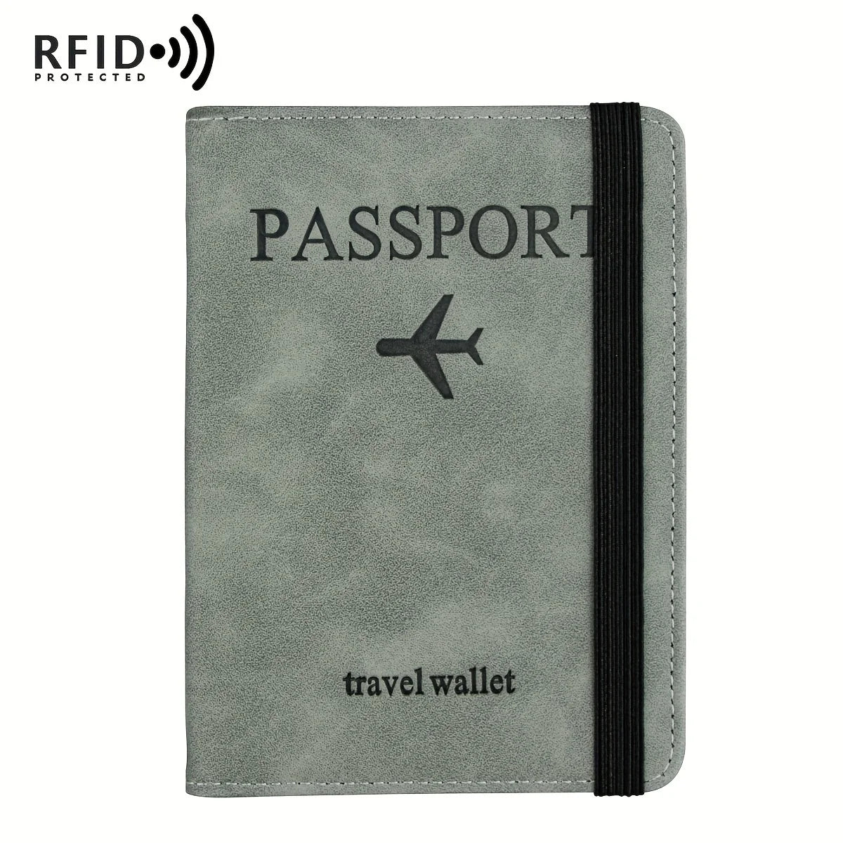 Vintage PU Travel Passport Holder with RFID Protection