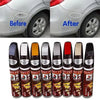 A collection of black paint repair pens in various colors and tips for touch-up work