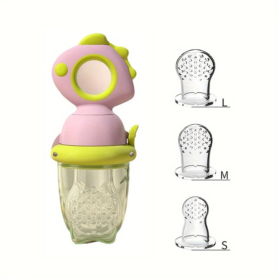 Dinosaur Push-Type Silicone Fruit Feeder for Babies & Toddlers