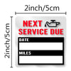 Oil Change Reminder Stickers