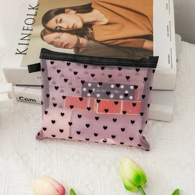 Breathable Mesh Makeup Bag Organizer - Multi-Purpose Travel Toiletry Pouch