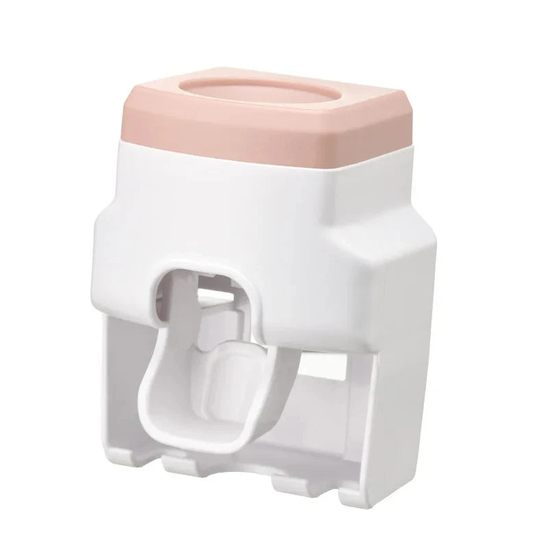 Automatic Wall-Mounted Toothpaste Dispenser with Brush Holder