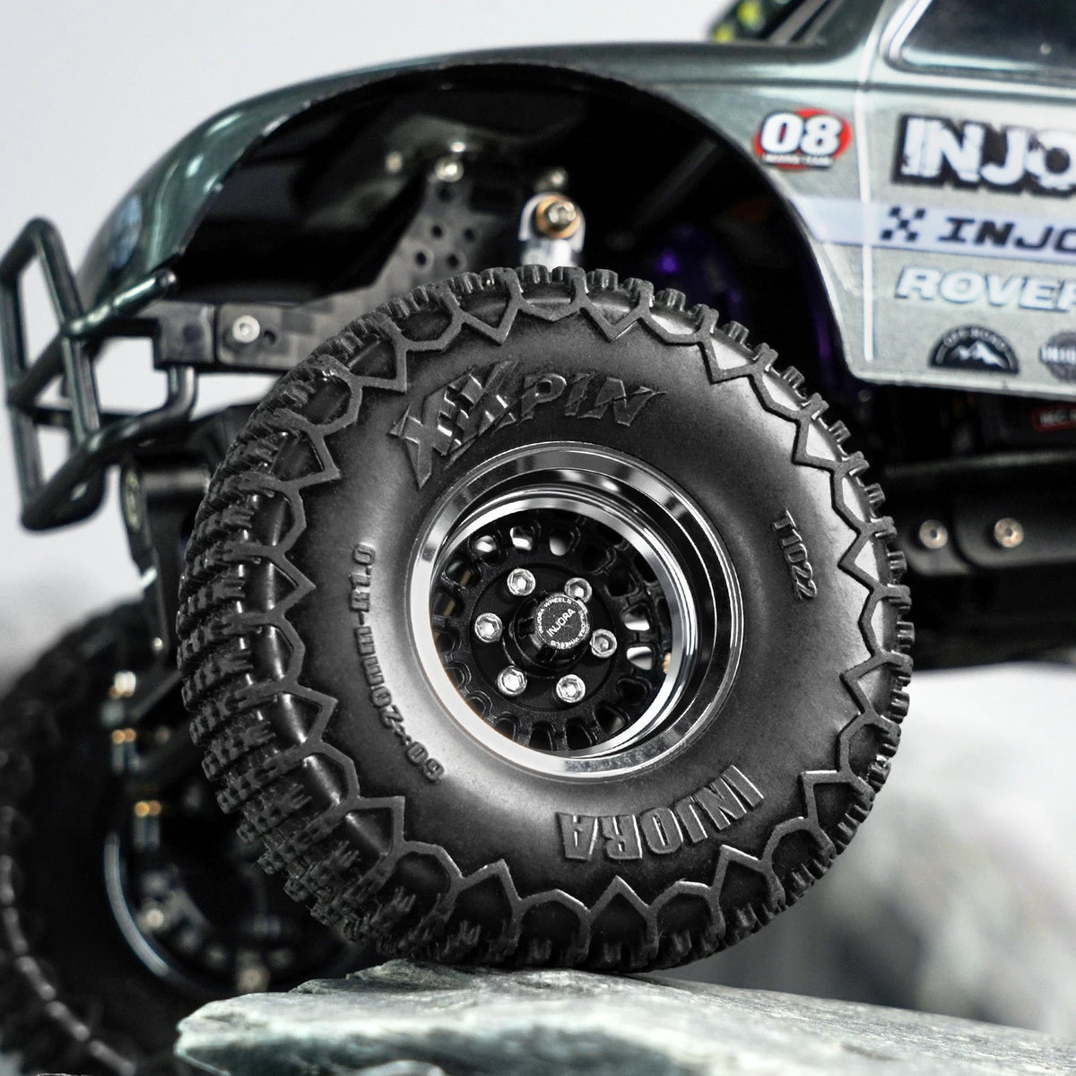 INJORA 1.0" Modular Beadlock Wheels for 1/18 1/24 RC Crawlers - Brass & Aluminum