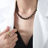 Collier en Perles d'Agate Vintage