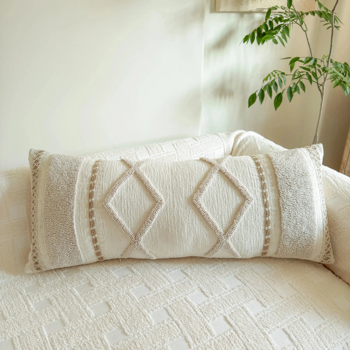 Bohemian Woven Throw Pillow Cover