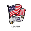Embroidered American flag sew-on patch featuring the stars and stripes design.