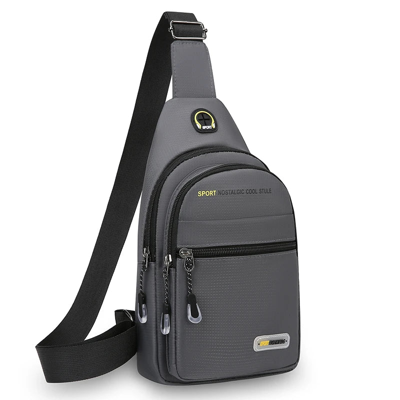 Men's Casual Crossbody Sling Bag with Multiple Pockets