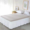 Elastic Wrap-Around Bed Skirt in Solid Polyester