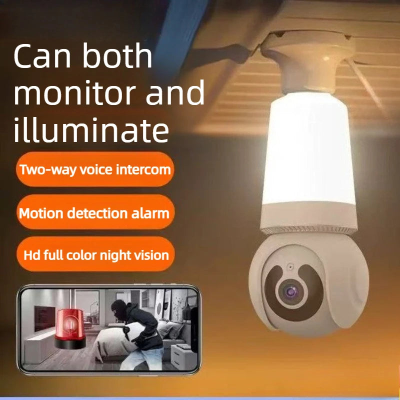 Smart Bulb Security Camera with Night Vision