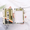 Retro Cassette Tape Card Holder with Keychain