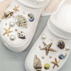 Beach-Themed Shoe Charms Set - 16 Pieces