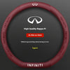 Carbon Fiber Leather Steering Wheel Cover for Infiniti Models