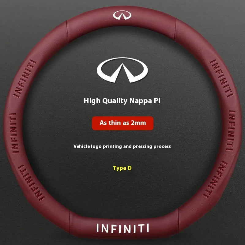 Carbon Fiber Leather Steering Wheel Cover for Infiniti Models