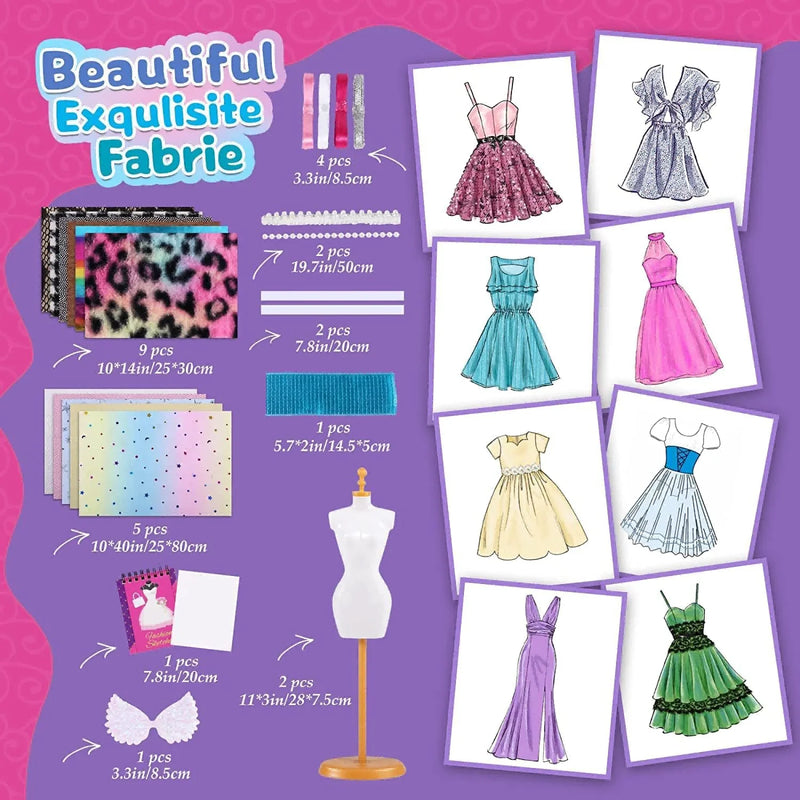 Kit de Diseño de Vestidos de Princesa DIY para Niños