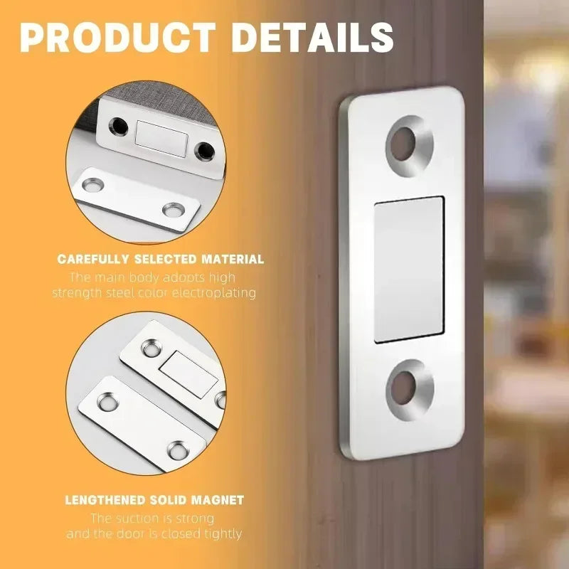 Invisible Magnetic Cabinet Door Catch with Adhesive Mounting