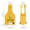 Yellow automotive fuse tester tool with a puller function and LED indicator