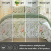 Botanical Leaf Print Duvet Cover Set with Pillowcases