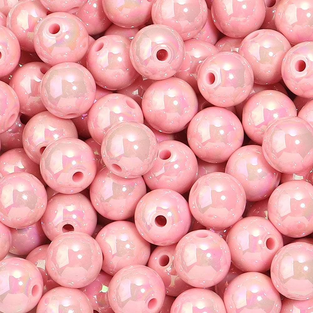 AB Color Acrylic Round Beads for Jewelry Making