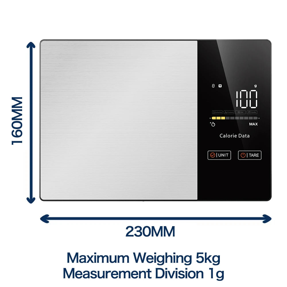 Smart Nutrition Kitchen Scale with Bluetooth App