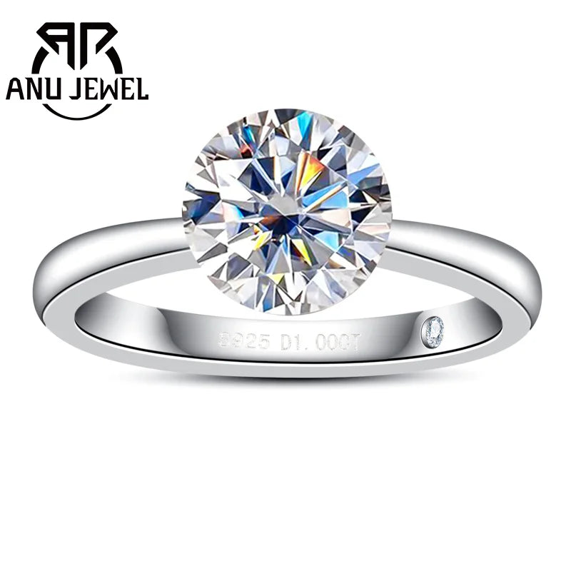 D-Color Moissanite Solitaire Engagement Ring