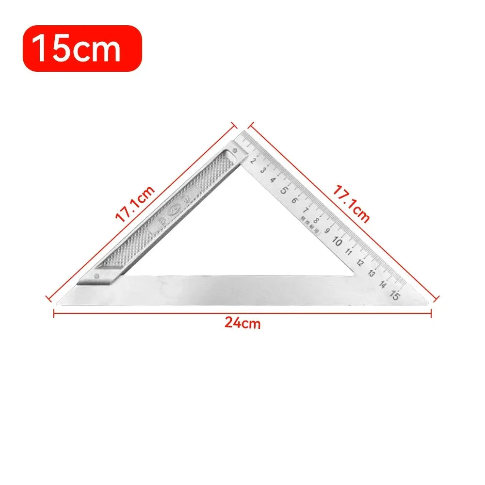 Aluminum Alloy 90-Degree Square Ruler for Woodworking