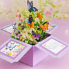 Tarjeta de Cumpleaños 3D con Diseño Floral y Mariposas