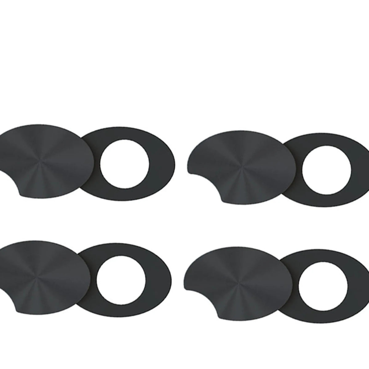 Black reusable camera lens cover stickers for smart glasses