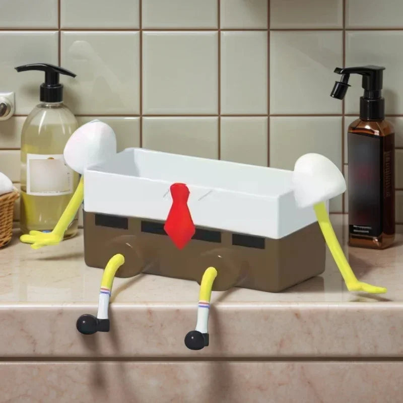 Cartoon Hanging Sponge Drain Rack for Kitchen & Bathroom