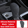 Black silicone gear shift cover for automatic transmission vehicle interior