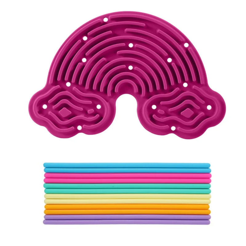 Double-Sided Silicone Fidget Board with 12 Strings