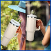 40oz Insulated Tumbler with Handle and Straw
