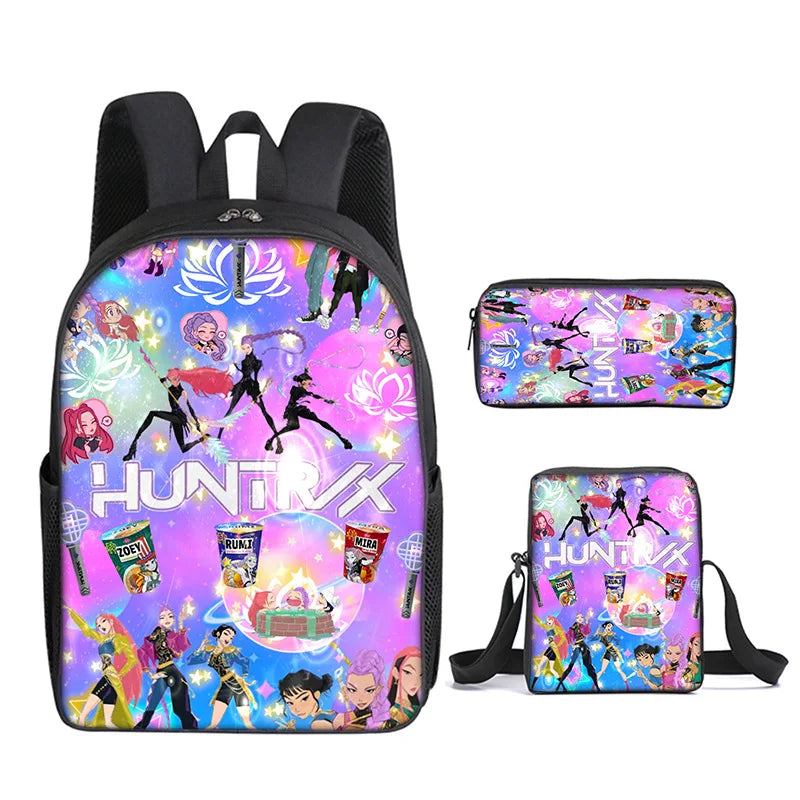 Kids' Cartoon School Backpack with Front Pocket