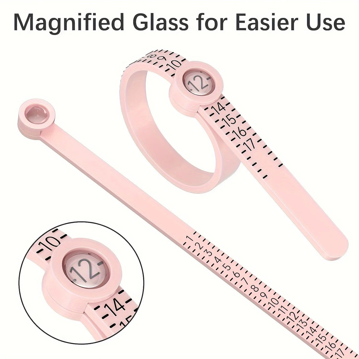 Ring Sizer with Magnifying Glass for Accurate Measurement