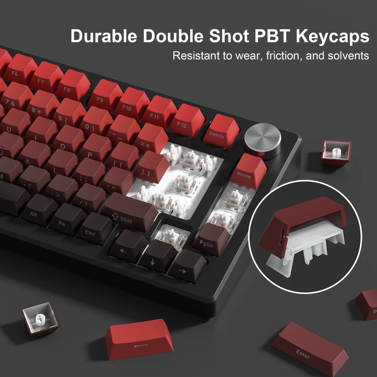 Side-Printed Gradient PBT Keycap Set for Mechanical Keyboards