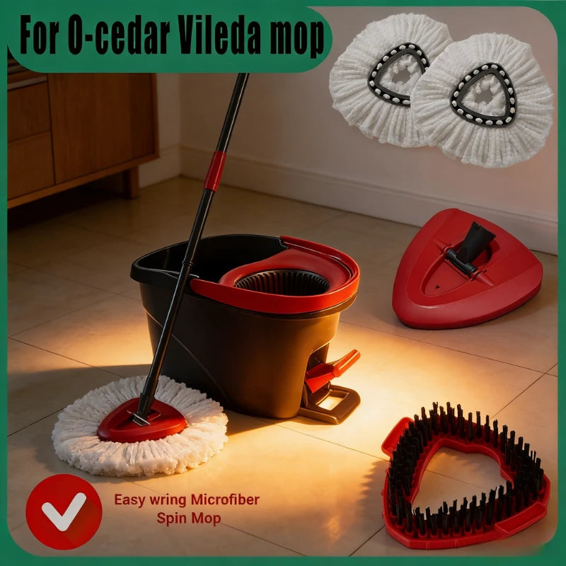 Microfiber Spin Mop Refill Pads for Vileda O-Cedar EasyWring 1-Tank System