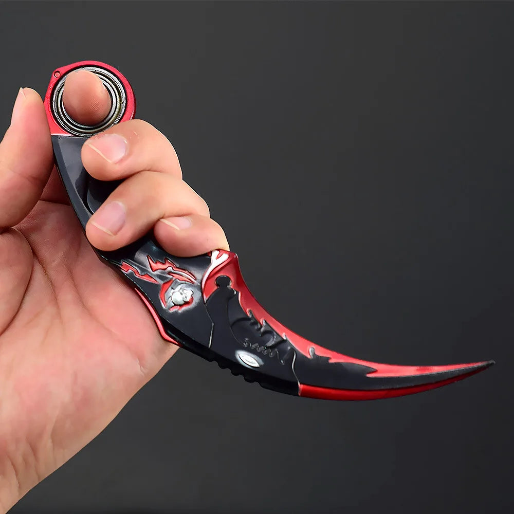 Blue Dragon Claw Folding Knife Model - 18cm Collectible Tactical Karambit
